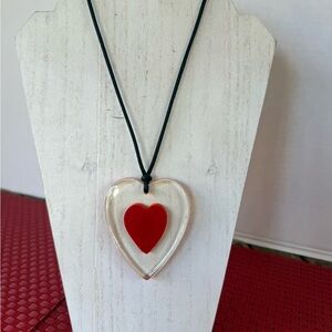 Zsiska Design Red Heart Pendant